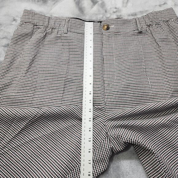 Shien Curve Pants Womens 4XL Black Brown Houndstooth High Rise Wide Leg Preppy - Picture 7 of 10
